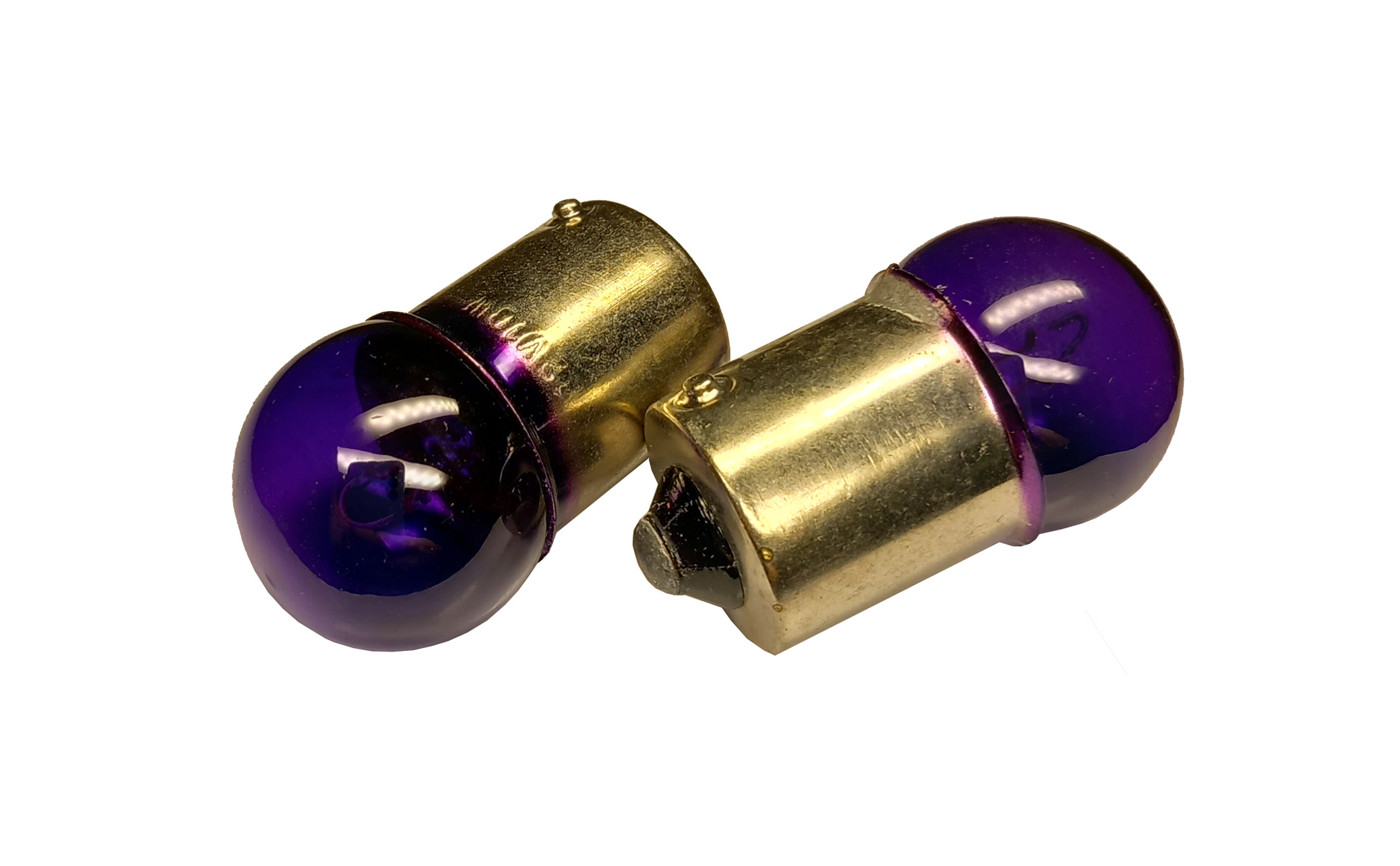 Glödlampa BA15S 12V 10W - violett