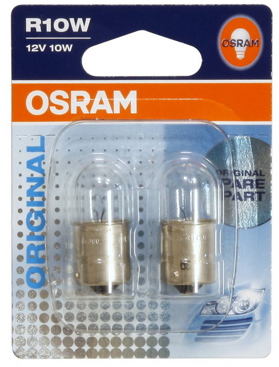 Glödlampor BA15s 12V 10W 2-p OSRAM