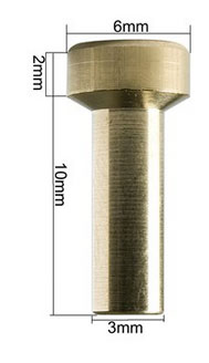 Lödnippel - Ø 6/3,5mm, längd: 13,0mm