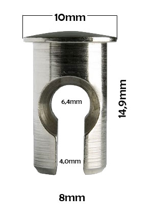 Gaffelnippel Ø 8 x L:14,9 mm (5-pack)