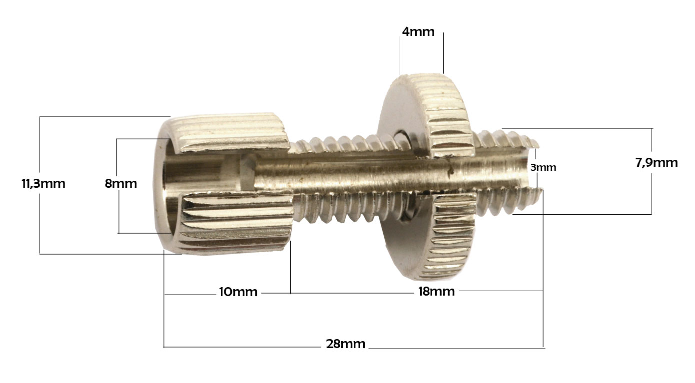 Justerskruv M8 (Yamaha FS1DX) (2-pack)