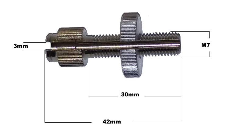 Justerskruv M7 x 42mm, öppen (2-pack)