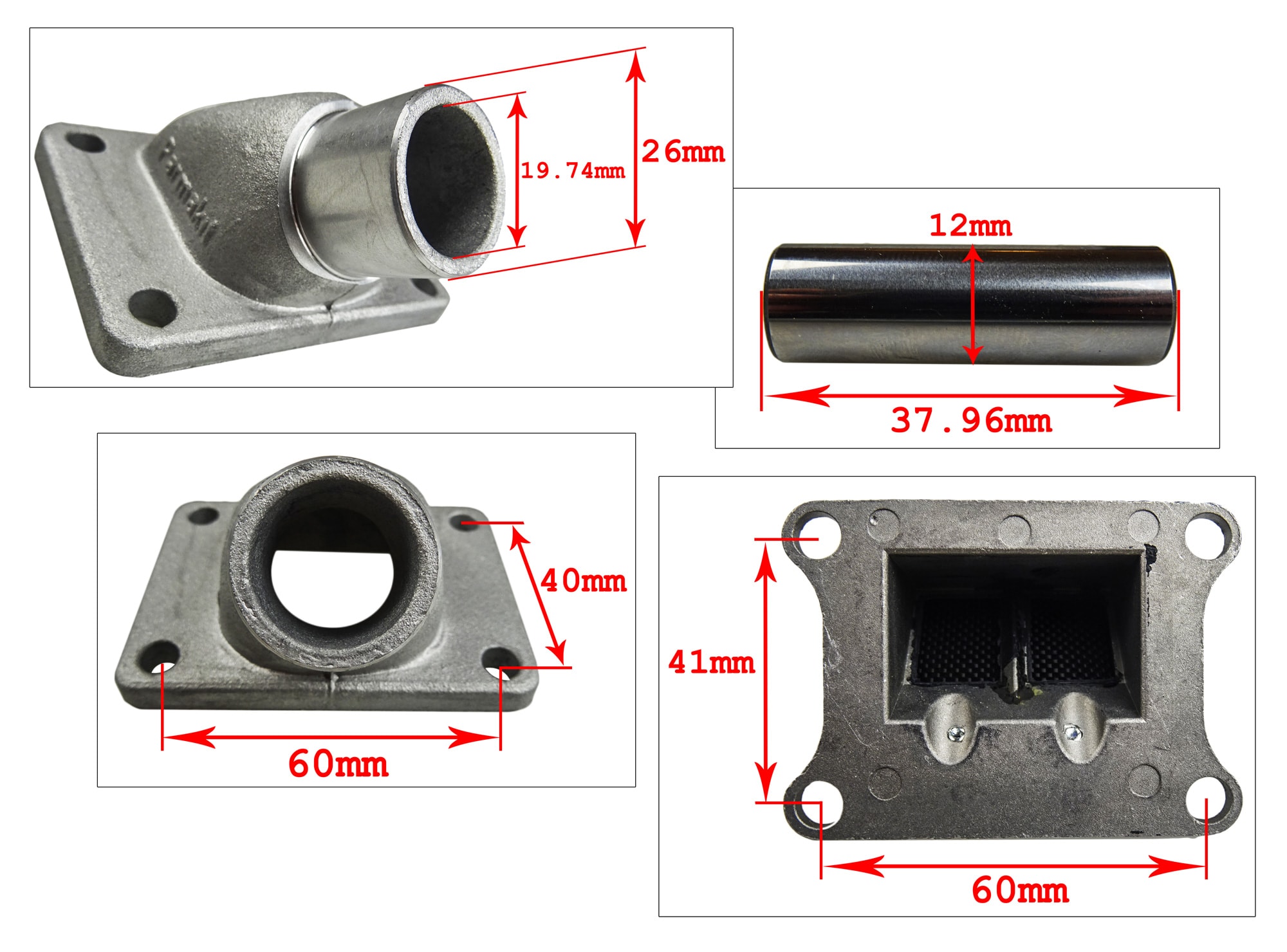 Cylinder 45mm/70cc Miniterm m. reeds (Zündapp) Parmakit