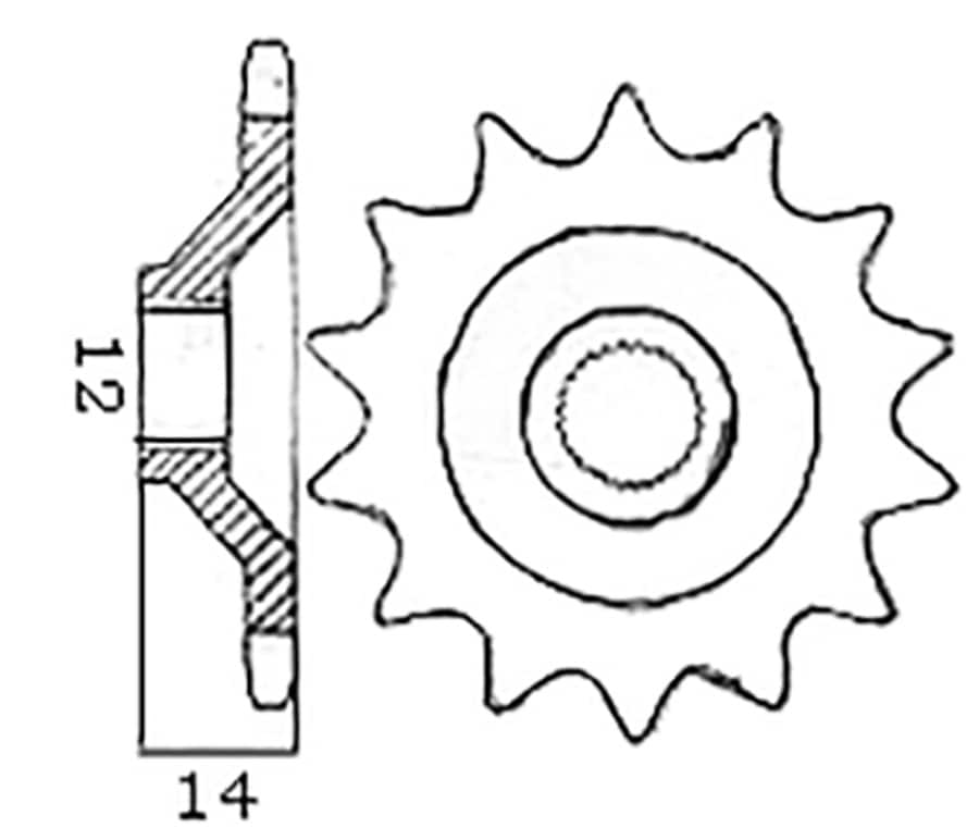 Framdrev 10 kugg (Zündapp 2/3 vxl) Kupat/Små splines