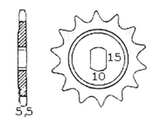 Framdrev 15 kugg (ILO, Mustang) 