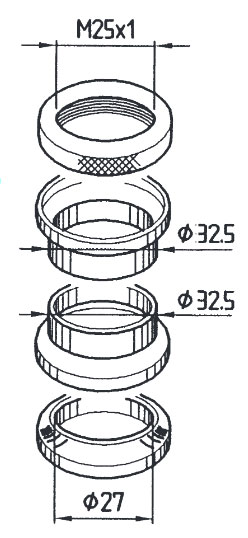 Styrlagersats 27mm (Chappy)