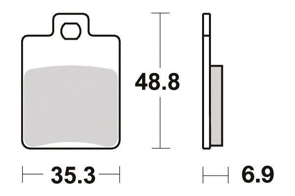 Bromskloss standard (48,8 x 35,3 x 6,9mm)