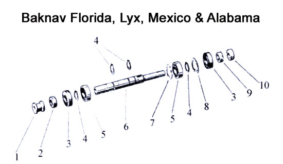 Spårmutter baknav (Puch Florida, Lyx, Mexico & Alabama)