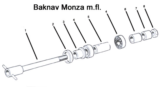 Distanshylsa hjul bak (Honda/Puch)