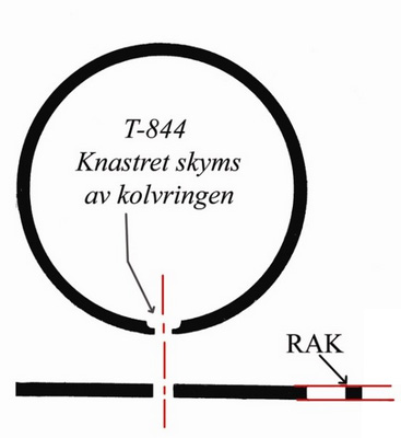 Kolvring 45mm/1,5mm, rak-  Krom (Zündapp)