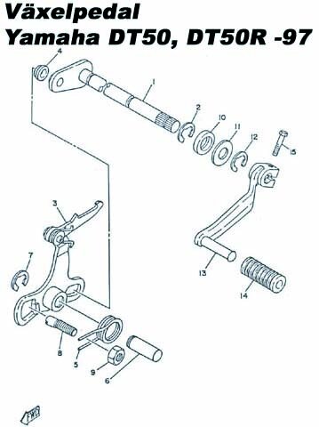 Växelaxel (Yamaha DT50/R)