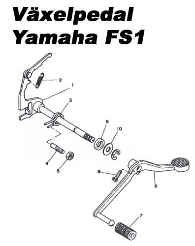 Justerings skruv växelpedal (Yamaha)